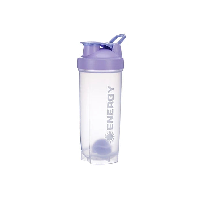 Portable Shaker Bottle with Stirring Ball, Perfect for Protein Shakes and Pre-Workout, Water Bottles without BPA, 500 ml, 700ml