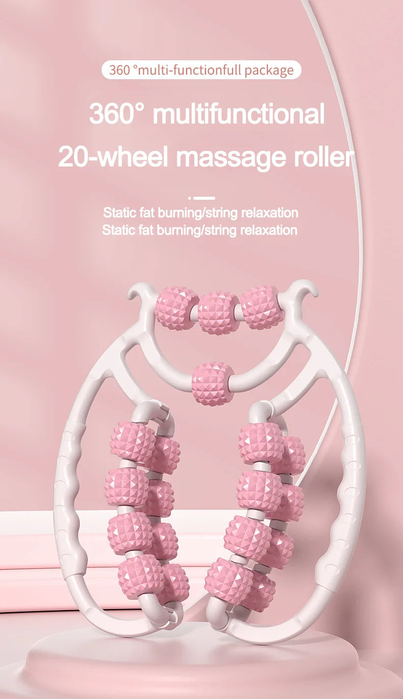 Leg massager ring clamp leg roller slimming leg artifact relaxation and unblocking roller double massage to relieve soreness