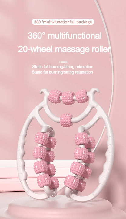Leg massager ring clamp leg roller slimming leg artifact relaxation and unblocking roller double massage to relieve soreness