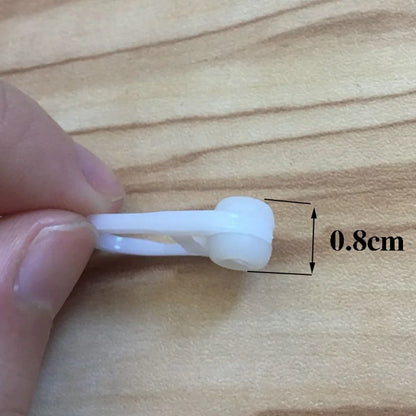 50 Pcs Window Curtain Hanging Ring Universal Roller Hooks Pulley Bed Special White Plastic Easy Install Smooth Sliding