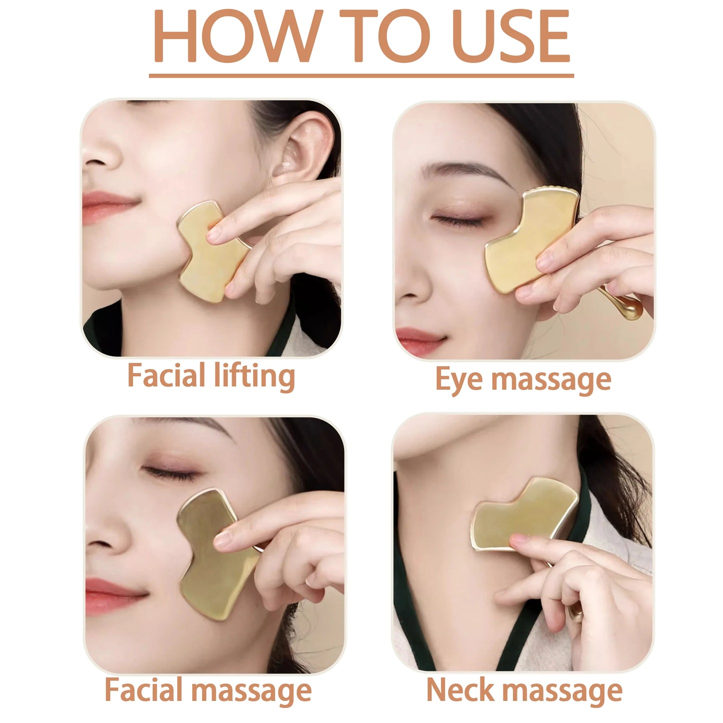 Beauty Health Facial Ma GuaSha Scraping Eye massage device Massage Tools Anti Wrinkle Skin Tighten Physical therapy Massage Tool