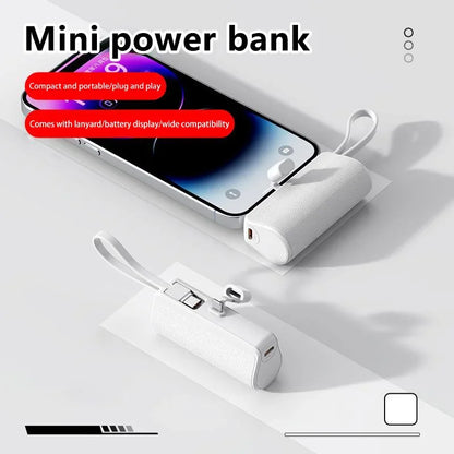 Xiaomi Power Bank 50000mAh Pocket Power Bank Portable Capsule Power Bank Fast Charging External Battery for iPhone Samsung