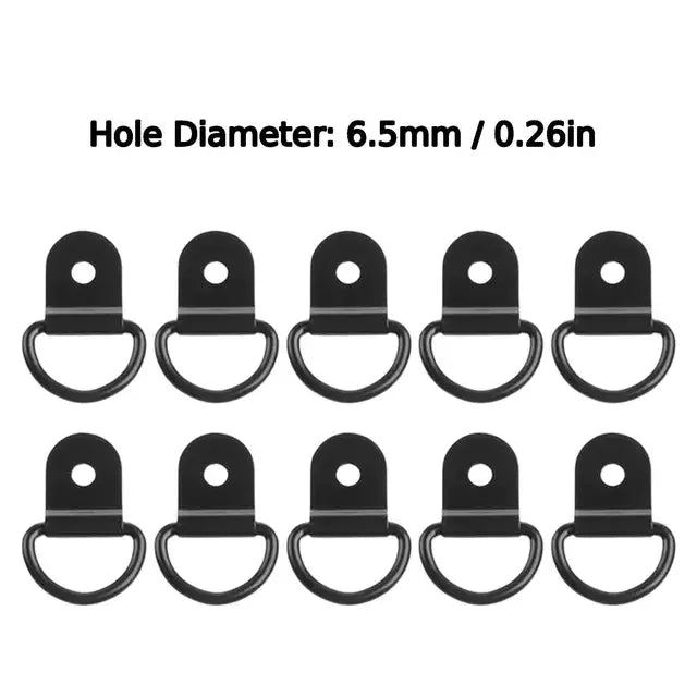 10Pcs D Rings Tie Down Anchors Ring Pull Hook Stainless Steel Lashing Ring Load Fit for Car Boat Cargo Trailer Vehicles RV Van