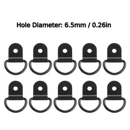 10Pcs D Rings Tie Down Anchors Ring Pull Hook Stainless Steel Lashing Ring Load Fit for Car Boat Cargo Trailer Vehicles RV Van