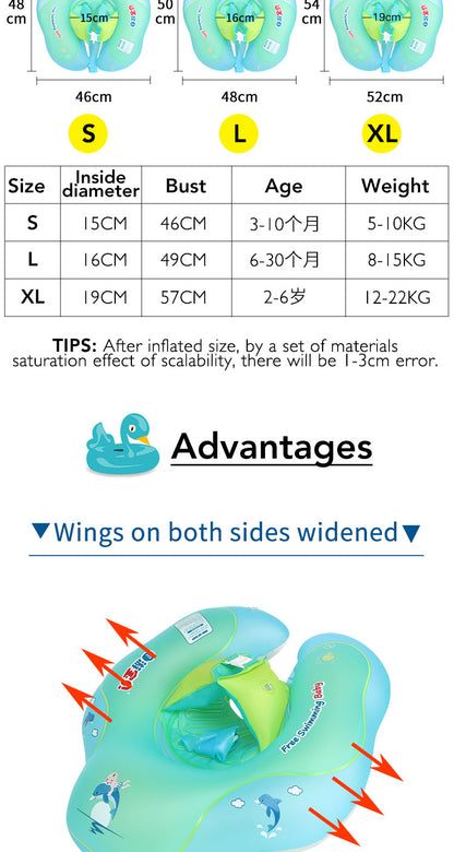 Inflatable Baby Swimming Ring Armpit Floating Kid Swimming Pool Accessories Circle Bathing Inflatable Toddler Rings Water Toys