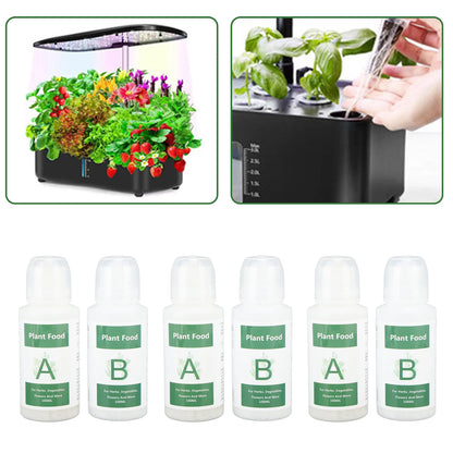 Plant Growing Nutrient 3 Set Hydroponic Plant Food Plant Growing Hydroponic Nutrients Indoor Plant Food for Vegetables Fruit