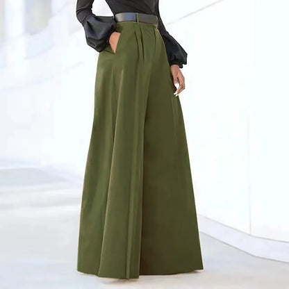 Women Palazzo Pants Summer Style Cotton Linen Comfy Baggy Trousers With Pockets Fashion Elegant Party High Waist Loose Trousers