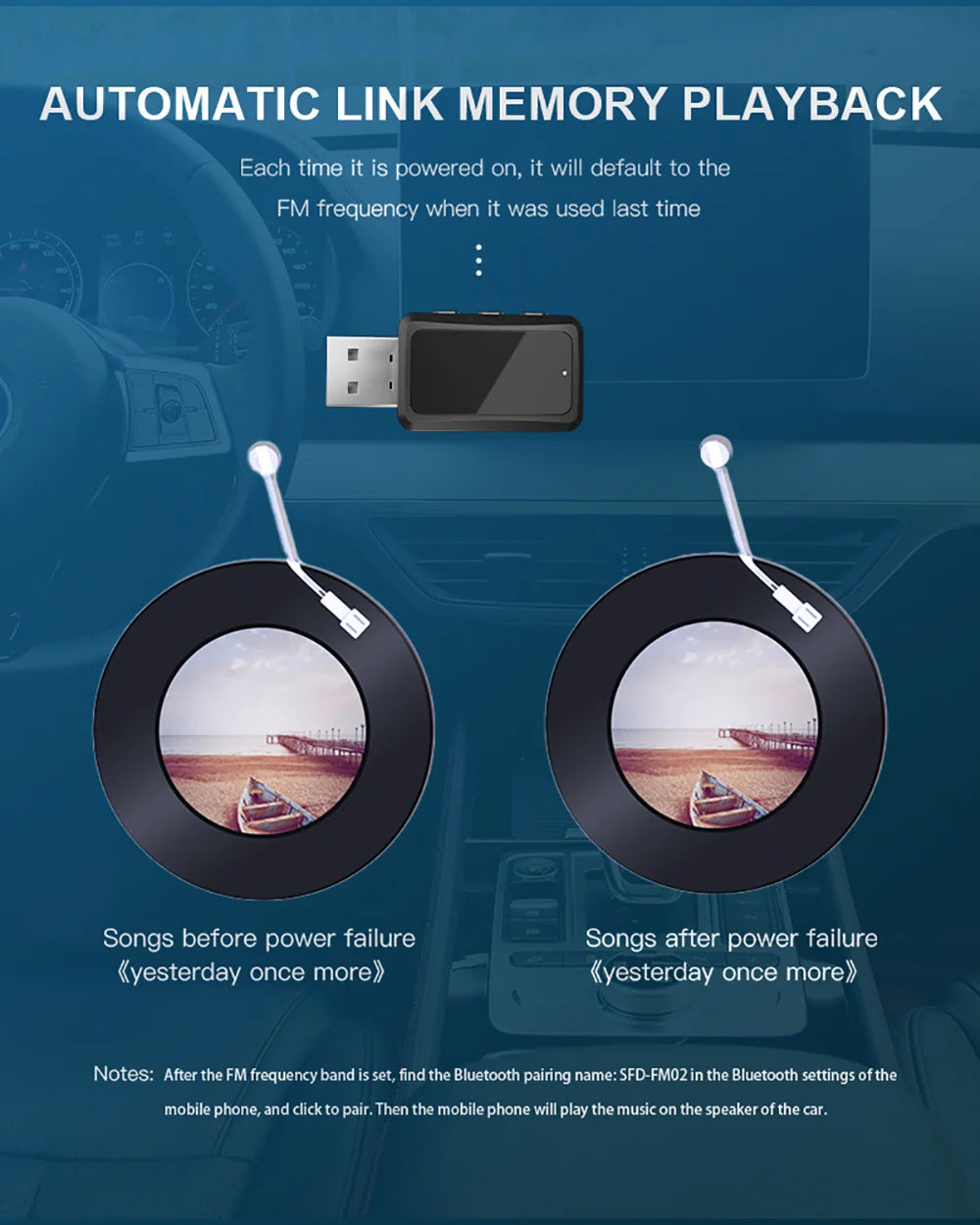 Car Bluetooth 5.3 FM02 Mini USB Transmitter Receiver with LED Display Handsfree Call Car Kit Auto Wireless Audio For Fm Radio