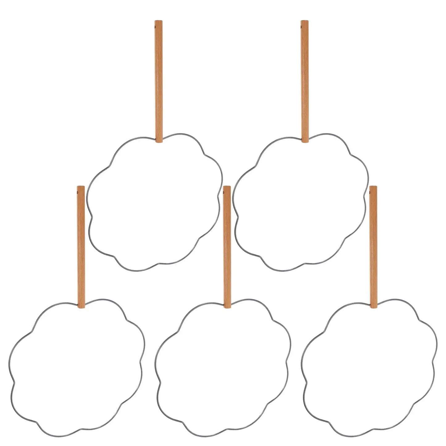 5 Pcs Iron Fan Frames Handmade Craft Tools Diy Silk Fans Wedding Vintage Round Fan Skeletons Hanfu Accessories Foldable Japanese