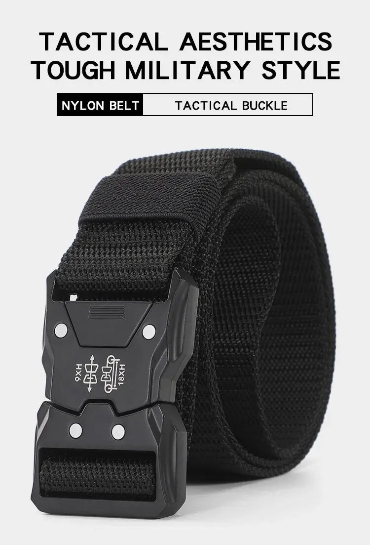 High Quality Men Belt Outdoor Work Training Belt Woven Belt Canvas Multi Function Belt Denim Belt