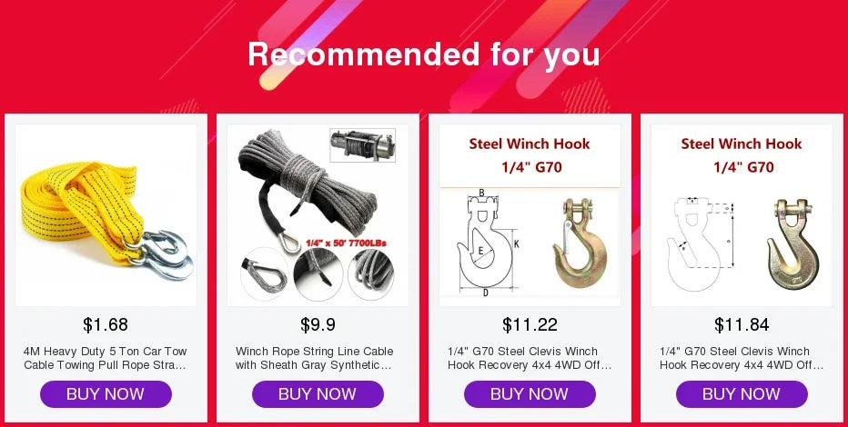 1 Pcs 3M/4M Car Tow Cable Heavy Duty 3Ton/5Ton Trailer Rope Towing Pull Rope Strap Hooks Van Road Recovery Car Accessories