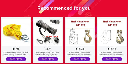 1 Pcs 3M/4M Car Tow Cable Heavy Duty 3Ton/5Ton Trailer Rope Towing Pull Rope Strap Hooks Van Road Recovery Car Accessories