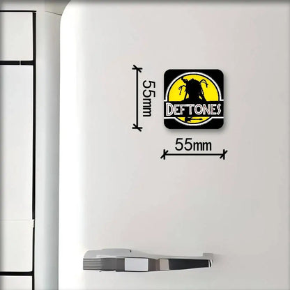 Deftones Music Fridge Magnet Creative Square Refrigerator Magnets Picture For Kitchen Office Whiteboard Home Decoration Gifts