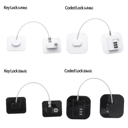 Infant Window Baby Safety Sliding Closet Cabinet Locks Refrigerator Lock With Metal Key or Coded Lock Digital Password