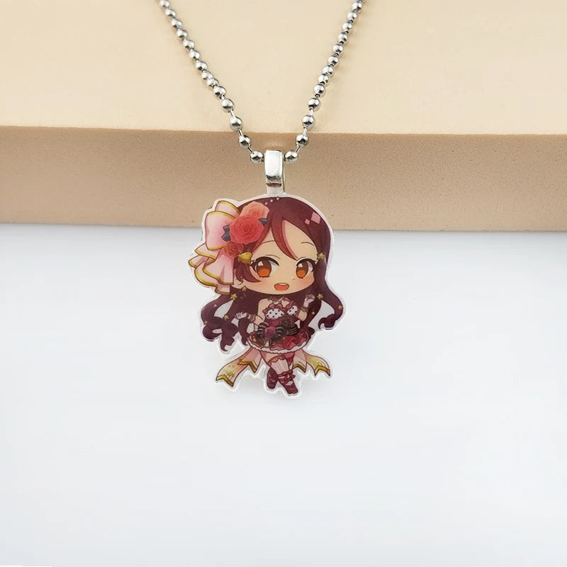 Cartoon Axolotl Acrylic Necklace Pendants Charms Resin Epoxy Handmade Crafts Jewelry Gifts