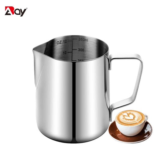 Milk Frothing Pitcher Stainless Steel Jug Milk Frother Steamer Cup for Espresso Latte Art Barista Coffee Accessories Easy Clean