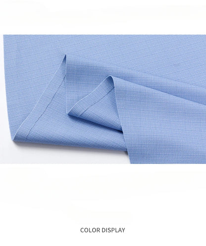 New in shirt summer short sleeve shirts for men slim fit formal plain shirt soft office striped top wrinkle free elastic clothes