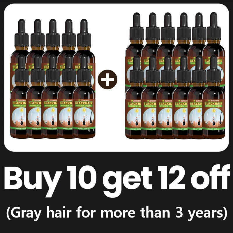 Grey hair serum for men and women, from white to black