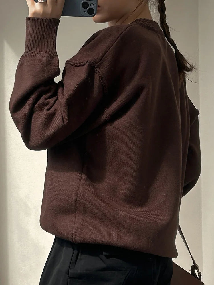 Blue Oversize Sweaters For Women Winter Thick Beige Pullover Woman Autumn Fashion Loose O Neck Ladies Sweaters Jumpers Women