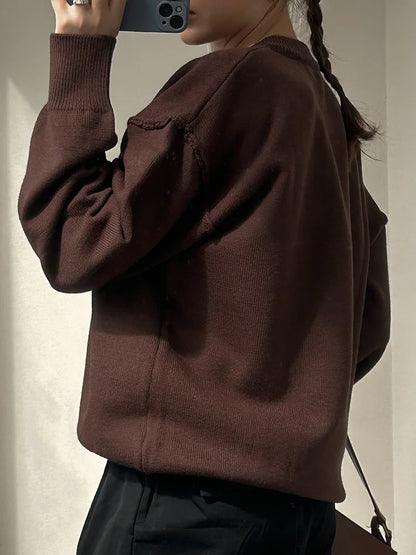 Blue Oversize Sweaters For Women Winter Thick Beige Pullover Woman Autumn Fashion Loose O Neck Ladies Sweaters Jumpers Women