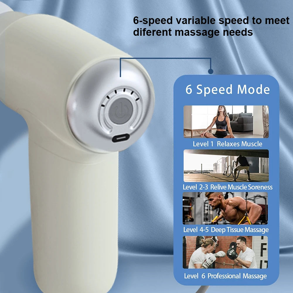 Portable Fascial Gun Electric Massage Gun Massage Hammer Deep Tissue Muscle Handheld Percussion Massager for Muscle Relaxation