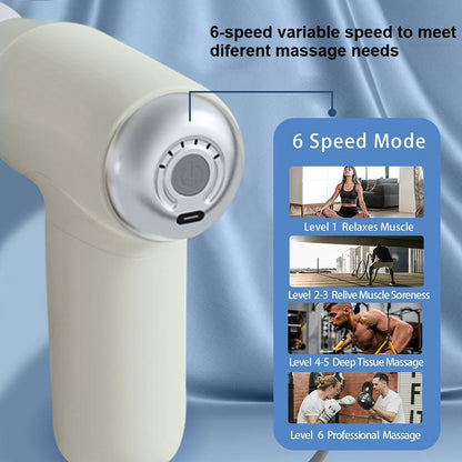 Smart Massage Gun Portable Fascial Gun Electric Massager Massage Hammer Home  Percussion Massager For Body Back And Neck Leg