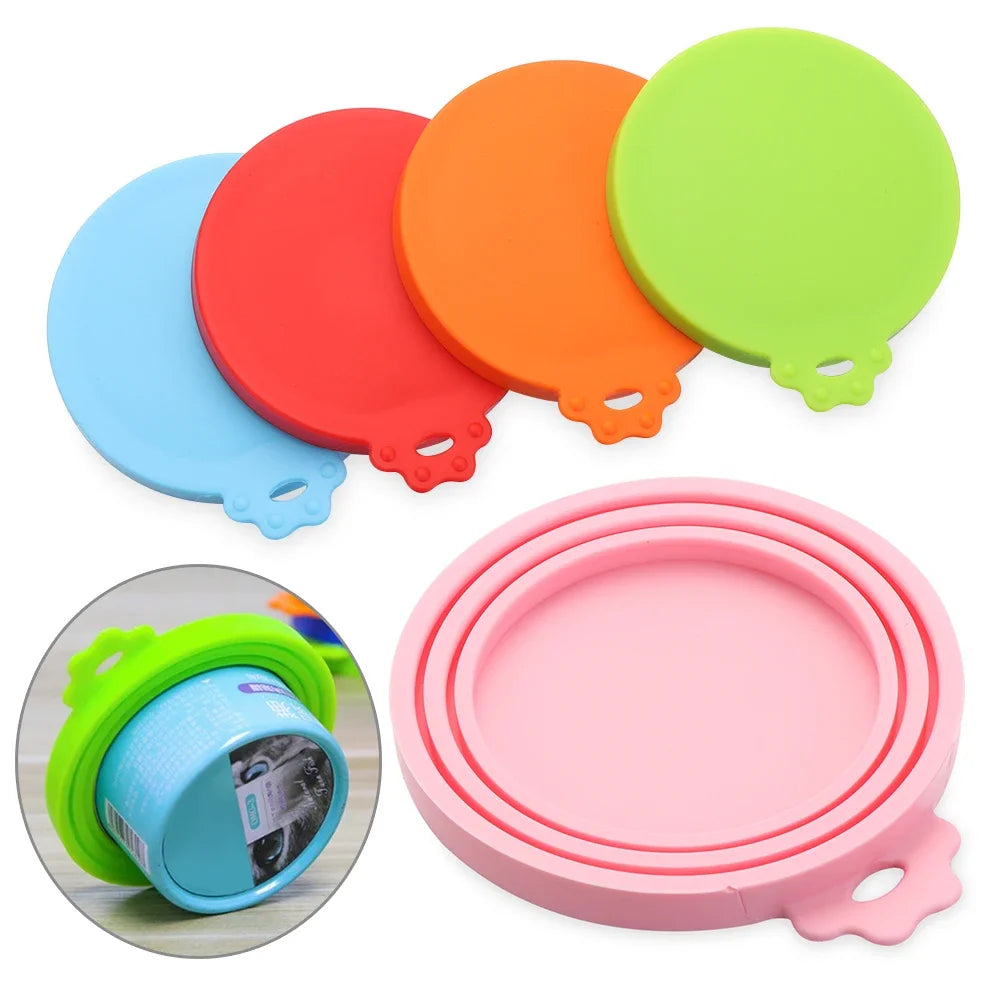 Silicone Canned Lid Sealed Feeders Food Can Lid for Dog Cat Storage Top Cap Reusable Cover Lid Health Home Pet Daily Supplies