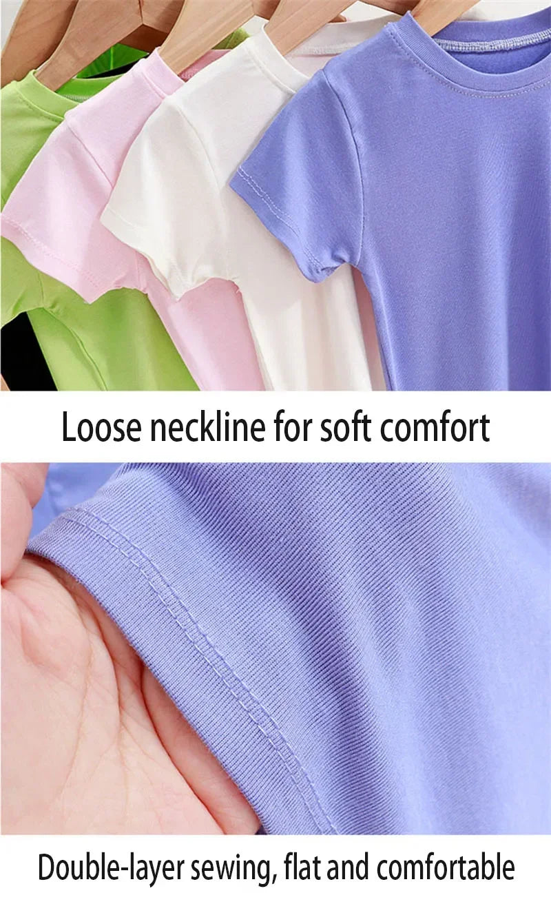 Infant Clothing Summer Baby Boys Cotton Printing Short Sleeve Kids Girls Breathable Casual T-shirts Fashion Girl Tops 1-3Y