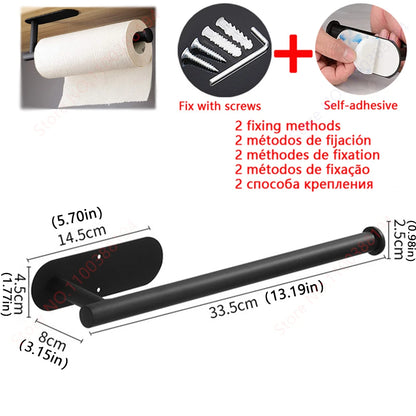Adhesive Bathroom Hardware Accessories Towel Rack Toilet Paper Dispenser Holder Wall Coat Hooks Towel Rail Ring Roll Hanger Set