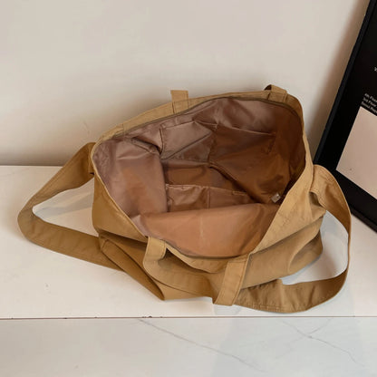 Tote Bag for Women 2025 New Large-Capacity Canvas Shoulder Bag Commuter Computer Bag Large Bag Handbag Korean Style Work Class Travel Play Shopping Shopping