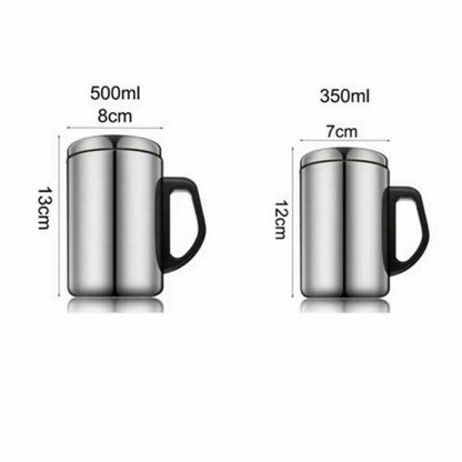 Steel Travel Lid Thermal Camping Vacuum Flask Water Bottle Tea Cup Coffee- Mug