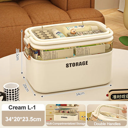 3/4 Layers Large Capacity Family Medicine Organizer Storage Box Portable First Aid Kit Pill Container Emergency Pharmacy Box