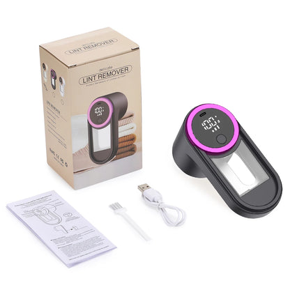 ﻿  Lint Remover for Clothing 3 Speeds LED Digital Electric Pellet Fluff Remover  Rechargeable Fuzz Fabric Shaver Sweater Hair