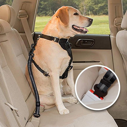 Top-grade Pet Car Safety Belt Dogs Cats Safety Belt Reflective Line Adjustable Seat Belt Length Suitable Any Dog Traction Collar
