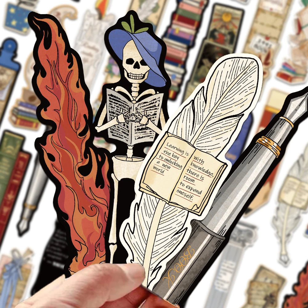 30pcs Irregular Vintage Reading Bookmarks Reading Pages Books Annotated Stationary Supplies Paper Cards Students Creative Gifts