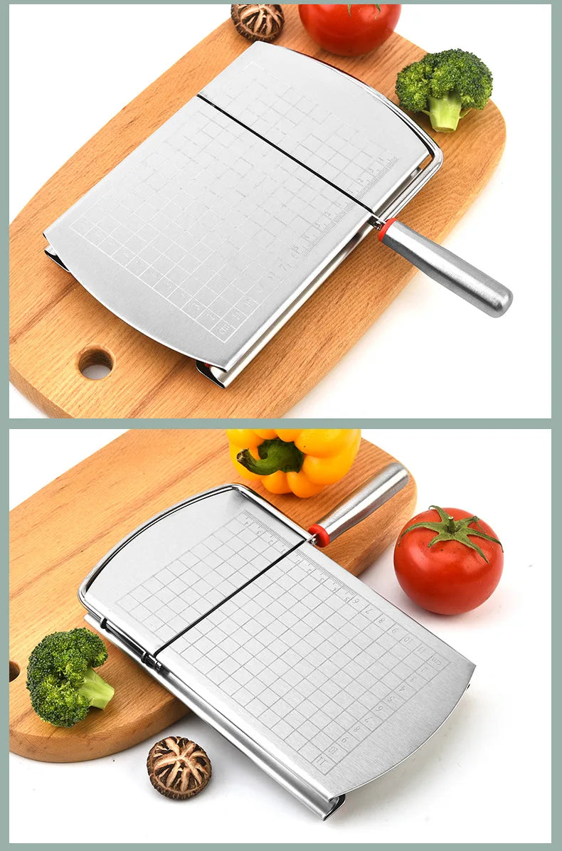 Multifunctional Slicer Butter Cheese Ham Sausage Slicer Kitchen Gadgets Cutting Board With Silicone Suction Base