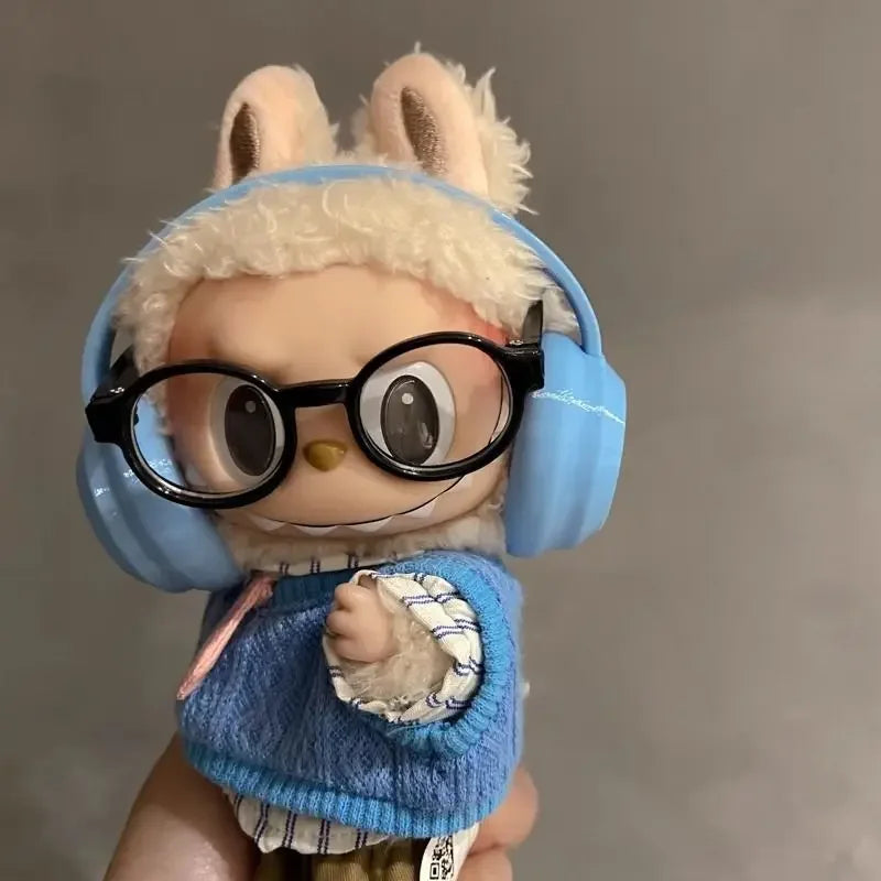Labubu Headphone Cute Earphone for Labubu I II Mini Plush Doll Headset Decoration Fashion DIY Doll Accessories Gift