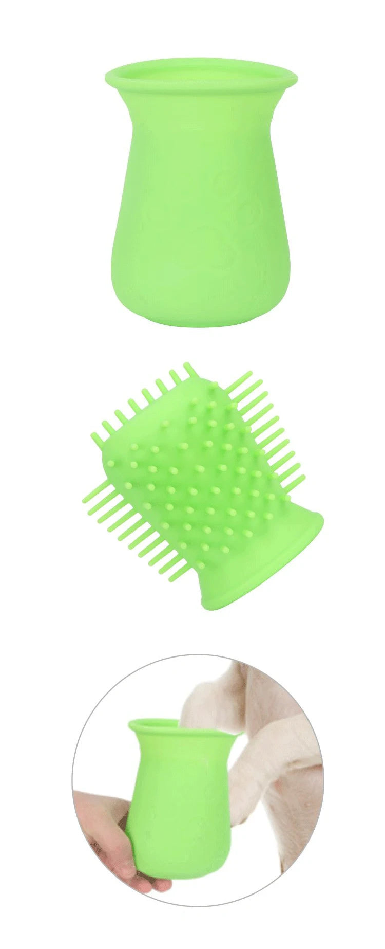 Tbelix Dog Paw Cleaner Cup Soft Silicone Foot Clean Brush Portable Pet Dogs Dirty Foot Wash Foot Cleaning Bucket Foot Wash Tools