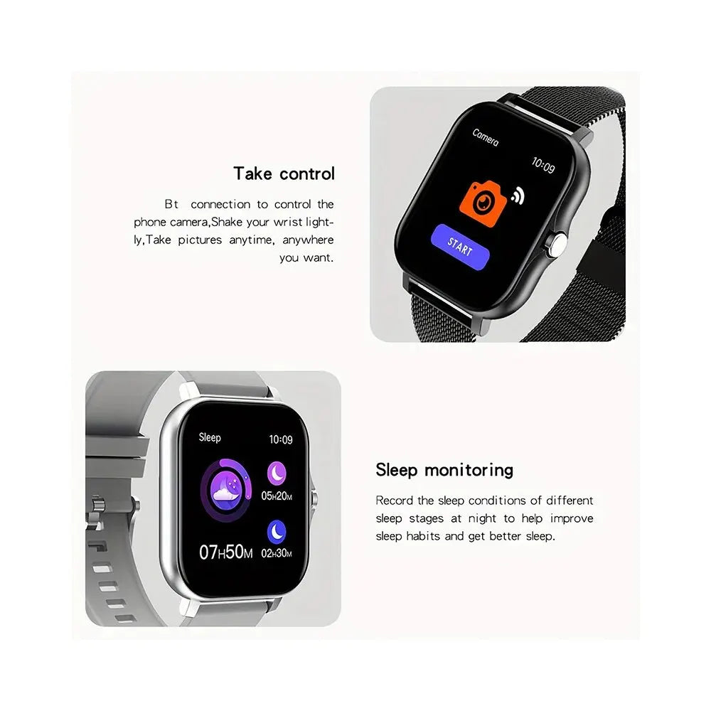 2025 Smartwatch Android Phone 1.44''Inch HD Screen Bluetooth Call Blood Oxygen/Pressure Monitoring Smart Watch Women Men Gift