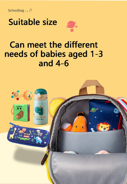 Fashion Children School Bags 3D Biomimetic Animal Kids Backpack Kindergarten Boys and Girls School Bags Mini Backpack Book Bag