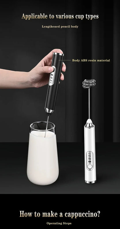 Cordless Home Kitchen Gadgets Electric Kitchens Accessories Milk Mixer Frother Mini Coffee Egg Beater Beating Tools Dining Bar