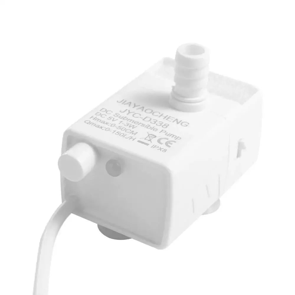 Ultra-quiet Pet Water Dispenser Pump LED Light 5V Mini Submersible Pump Large Flow Detachable Water Fountain Pump Replacement