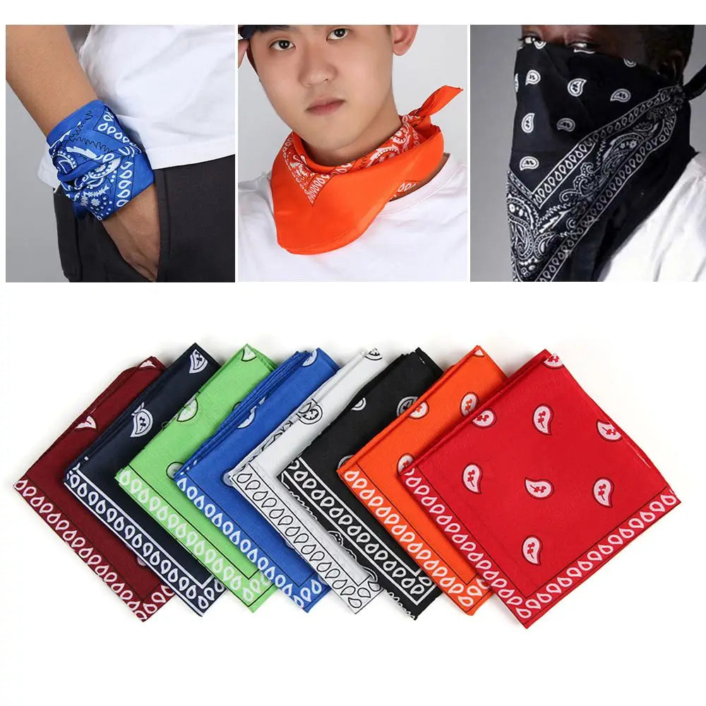 Sports Supplies Handkerchief Neck Scarf Printed Square Scarves Paisley Bandana Hair Band Wristband
