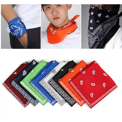 Sports Supplies Handkerchief Neck Scarf Printed Square Scarves Paisley Bandana Hair Band Wristband