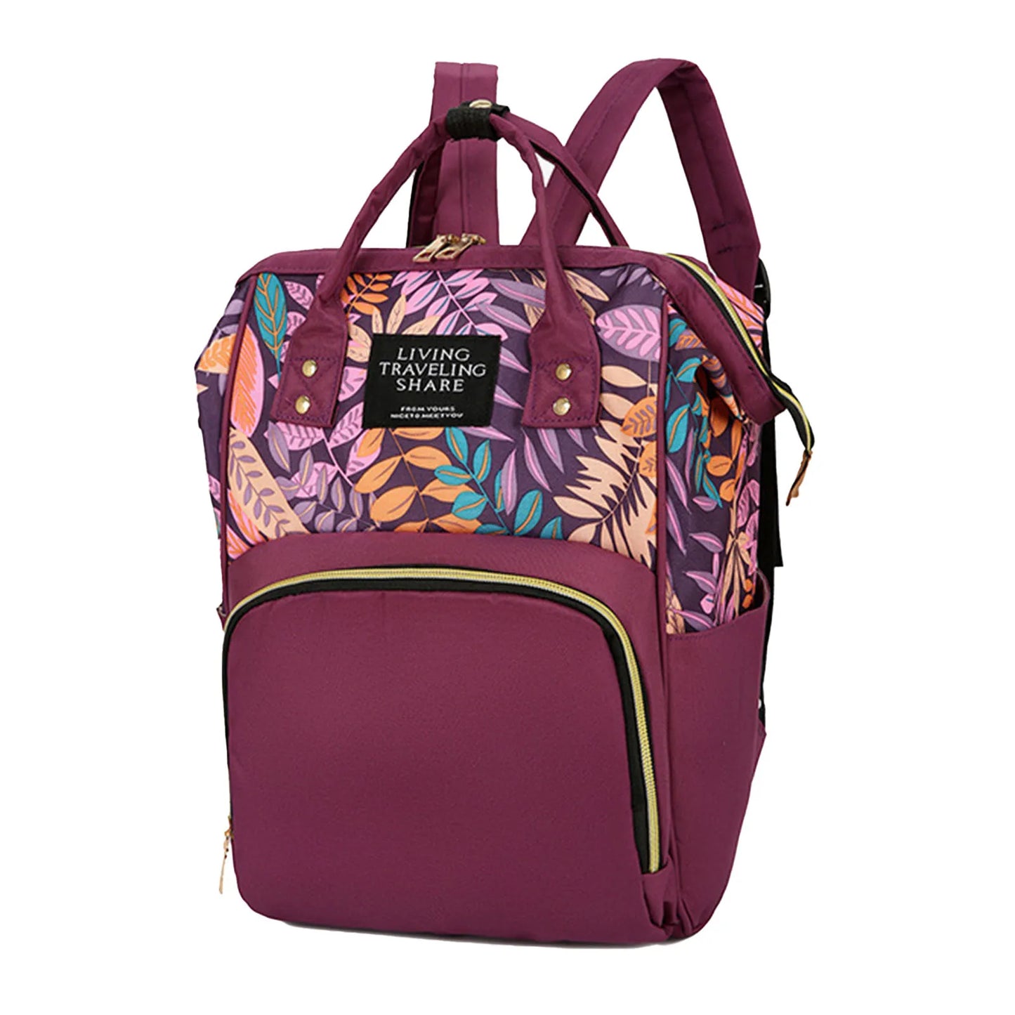 Maternity Travel Bag for Baby Essential Large Capacity Backpack with Anti-theft Back Pocket for Bottle Diapers Milk Powder