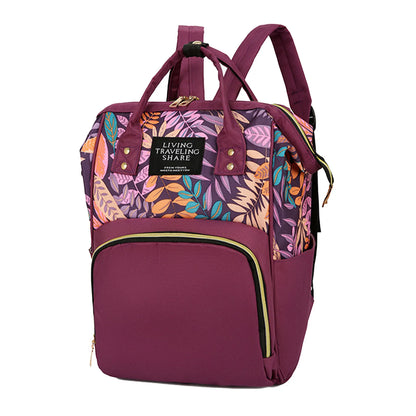 Maternity Travel Bag for Baby Essential Large Capacity Backpack with Anti-theft Back Pocket for Bottle Diapers Milk Powder