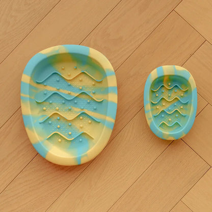 Slow Feeder Bowl for Dogs & Cats - Non-slip Silicone Pet Food Dish with Egg Design for Small Dogs & Kittens