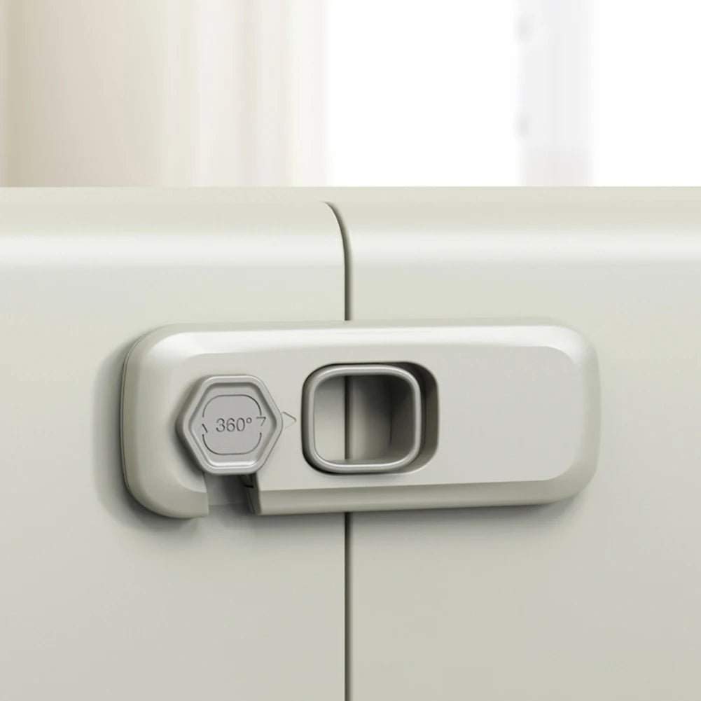 5pcs Home Refrigerator Lock Self-Adhesive Fridge Freezer Door Catch Lock Toddler Kids Child Cabinet Safety Lock Baby Safety Lock