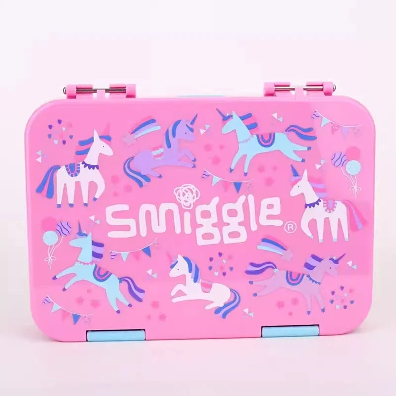 Australian Smiggle Backpack Pink And White Unicorn Student Stationery Backpack Lunch Bag Water Cup Student Gift