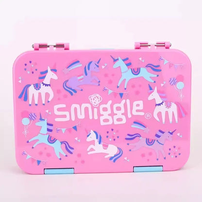Australian Smiggle Backpack Pink And White Unicorn Student Stationery Backpack Lunch Bag Water Cup Student Gift